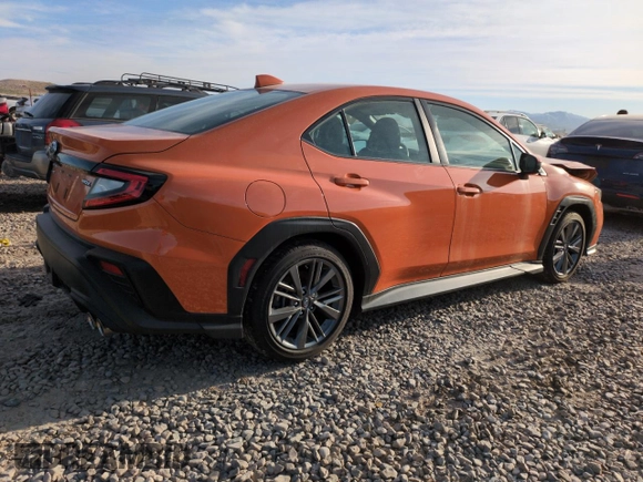 2023 Subaru WRX with VIN JF1VBAA61P9817482, listed as a Copart auction lot 50839895 with 6,127 mi miles and Salvage title. Bid and sale history available at DreamBid. Image 3.