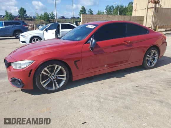 2015 BMW 4 Series 428i with VIN WBA3N3C50FK232924, listed as a Copart auction lot 60427945 with 143,599 mi miles and Salvage title. Bid and sale history available at DreamBid. Image 1.