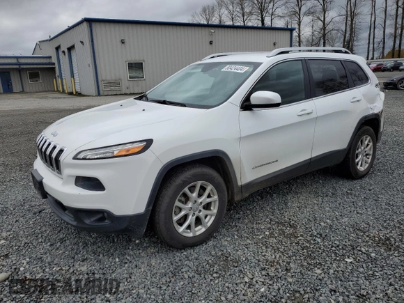 2015 Jeep Cherokee North with VIN 1C4PJMCB2FW594225, listed as a Copart auction lot 80424404 with 126,879 mi miles and Salvage Title. Bid and sale history available at carsss.com. Image 1.