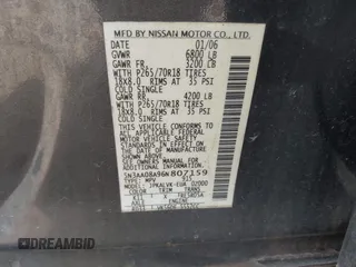 2006 Infiniti QX56 z VIN 5N3AA08A96N807159, wystawiony jako IAAI lot #42289763 z przebiegiem 194 632 mil mil oraz . Historia ofert i sprzedaży dostępna na DreamBid. Obrazek 9.
