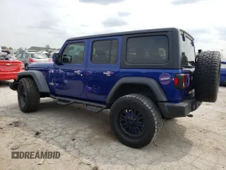2018 Jeep Wrangler Unlimited Sport с VIN 1C4HJXDG5JW176850, выставлен на аукционе Copart как лот 59404825 с пробегом 99 383 миль миль и Списание • Salvage title. История ставок и продаж доступна на DreamBid. Изображение 2.