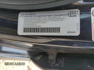 2013 Audi A6 Prestige with VIN WAUHGAFC0DN025962, listed as a Copart auction lot 60725825 with 134,736 mi miles and Clean title. Bid and sale history available at DreamBid. Image 12.