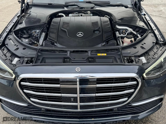 2021 Mercedes-Benz S-Class S 580 with VIN W1K6G7GB1MA036680, listed as a Copart auction lot 46881405 with 56,841 mi miles and Clean Title. Bid and sale history available at carsss.com. Image 7.
