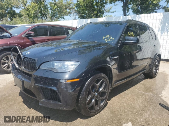 2011 BMW X5 M with VIN 5YMGY0C55BLK27157, listed as a Copart auction lot 65929154 with 0 mi miles and Salvage Title. Bid and sale history available at carsss.com. Image 1.