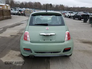 2014 FIAT 500 Sport with VIN 3C3CFFBR8ET207938, listed as a Copart auction lot 52974425 with 52,587 mi miles and Salvage Title. Bid and sale history available at carsss.com. Image 6.