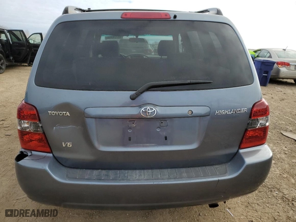 2006 Toyota Highlander with VIN JTEGP21A560097665, listed as a Copart auction lot 83774204 with 165,378 mi miles and Salvage Title. Bid and sale history available at carsss.com. Image 6.