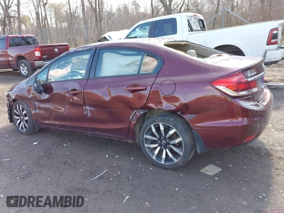 2015 Honda Civic Sedan EX-L with VIN 19XFB2F98FE288744, listed as a IAAI auction lot 41917521 with 113,860 mi miles. Bid and sale history available at carsss.com. Image 14.