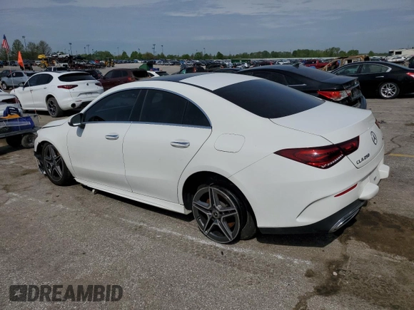 2022 Mercedes-Benz CLA 250 with VIN W1K5J4HB8NN299396, listed as a Copart auction lot 54053915 with 45,976 mi miles and Salvage Title. Bid and sale history available at DreamBid. Image 2.