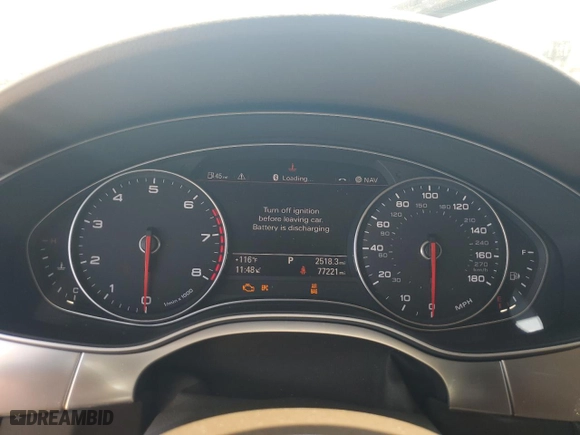 2015 Audi A7 3.0 Premium Plus with VIN WAUWGAFC3FN006526, listed as a Copart auction lot 62498114 with 77,221 mi miles and Salvage Title. Bid and sale history available at carsss.com. Image 9.