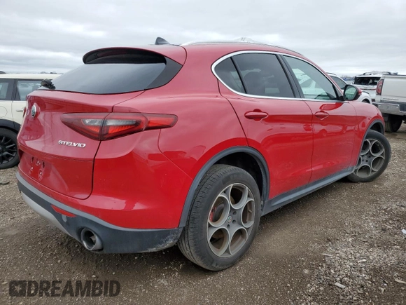 2018 Alfa Romeo Stelvio Ti z VIN ZASFAKBN7J7B80170, wystawiony jako Copart lot #53367875 z przebiegiem 94 603 mil mil oraz Czysty tytuł • Clean title. Historia ofert i sprzedaży dostępna na DreamBid. Obrazek 3.