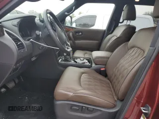2024 Nissan Armada Platinum with VIN JN8AY2DB4R9851395, listed as a Copart auction lot 43331925 with 7,684 mi miles and Salvage Title. Bid and sale history available at carsss.com. Image 7.
