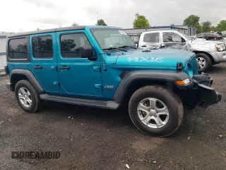 2020 Jeep Wrangler Unlimited Sport S z VIN 1C4HJXDG8LW163366, wystawiony jako Copart lot #57572465 z przebiegiem 57 672 mil mil oraz Szkoda całkowita • Salvage title. Historia ofert i sprzedaży dostępna na DreamBid. Obrazek 4.