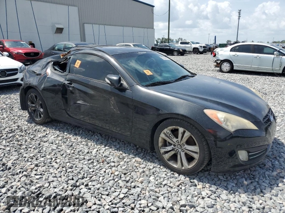 2010 Hyundai Genesis Coupe with VIN KMHHU6KH1AU025007, listed as a Copart auction lot 59543995 with 163,684 mi miles and Salvage title. Bid and sale history available at DreamBid. Image 4.