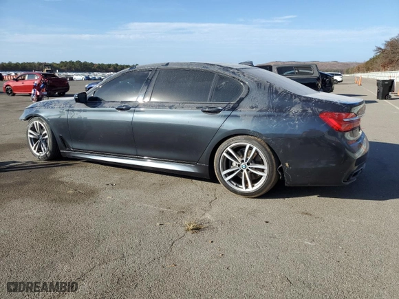 2019 BMW 7 Series 740i xDrive with VIN WBA7E4C56KGV70297, listed as a Copart auction lot 78858504 with 81,874 mi miles and Salvage Title. Bid and sale history available at carsss.com. Image 2.