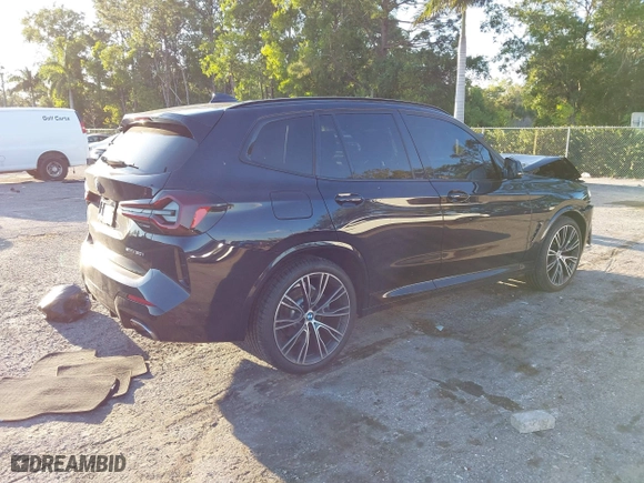 2022 BMW X3 sDrive30i with VIN 5UX43DP01N9K44411, listed as a IAAI auction lot 41904786 with 69,749 mi miles. Bid and sale history available at carsss.com. Image 4.
