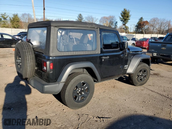 2021 Jeep Wrangler Sport S with VIN 1C4GJXANXMW638080, listed as a Copart auction lot 82543314 with 49,003 mi miles and Salvage Title. Bid and sale history available at DreamBid. Image 3.