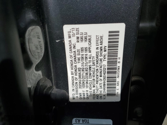 2014 Honda CR-V LX with VIN 2HKRM4H36EH620217, listed as a Copart auction lot 49738385 with 129,733 mi miles and Clean Title. Bid and sale history available at carsss.com. Image 13.