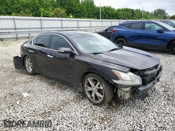 2012 Nissan Maxima SV with VIN 1N4AA5AP7CC854986, listed as a Copart auction lot 57579385 with Not provided miles and Salvage title. Bid and sale history available at DreamBid. Image 4.