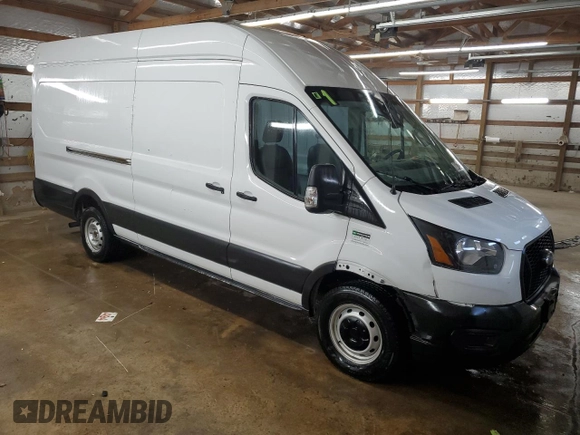 2022 Ford Transit Cargo with VIN 1FTBR3X8XNKA74422, listed as a Copart auction lot 60477255 with 81,699 mi miles and Salvage title. Bid and sale history available at DreamBid. Image 4.