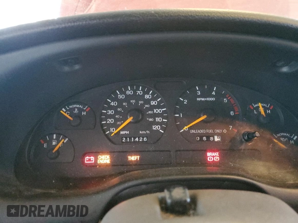 1998 Ford Mustang with VIN 1FAFP4447WF245920, listed as a Copart auction lot 87719415 with 211,426 mi miles and Salvage Title. Bid and sale history available at carsss.com. Image 9.