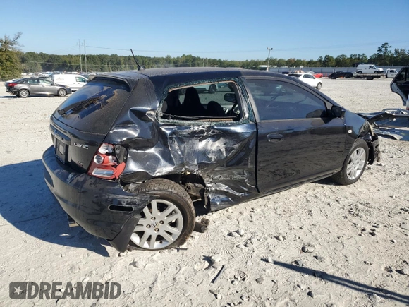 2002 Honda Civic Si with VIN SHHEP335X2U311044, listed as a Copart auction lot 75823094 with 216,126 mi miles and Salvage Title. Bid and sale history available at DreamBid. Image 3.