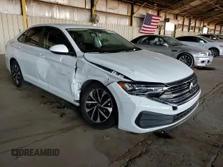 2024 Volkswagen Jetta S with VIN 3VW5M7BU7RM103801, listed as a Copart auction lot 59160625 with 52,465 mi miles and Salvage title. Bid and sale history available at DreamBid. Image 13.