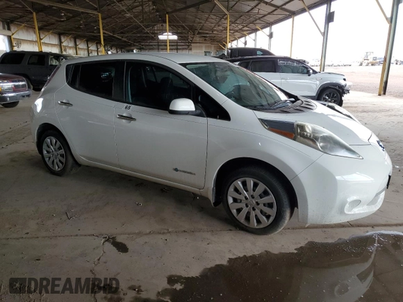 2015 Nissan LEAF S with VIN 1N4AZ0CP7FC314129, listed as a Copart auction lot 55660825 with 19,773 mi miles and Clean Title. Bid and sale history available at DreamBid. Image 4.