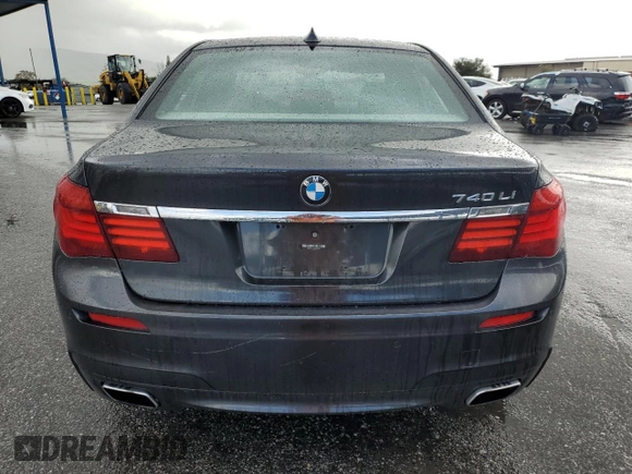 2015 BMW 7 Series 740Li with VIN WBAYE4C52FD947509, listed as a Copart auction lot 49269705 with 80,111 mi miles and Salvage Title. Bid and sale history available at DreamBid. Image 6.