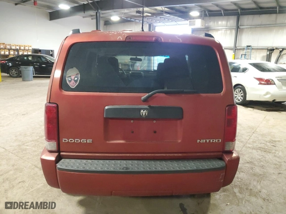 2009 Dodge Nitro SE with VIN 1D8GT28K09W505829, listed as a Copart auction lot 52595205 with 316,534 mi miles and Salvage Title. Bid and sale history available at carsss.com. Image 6.
