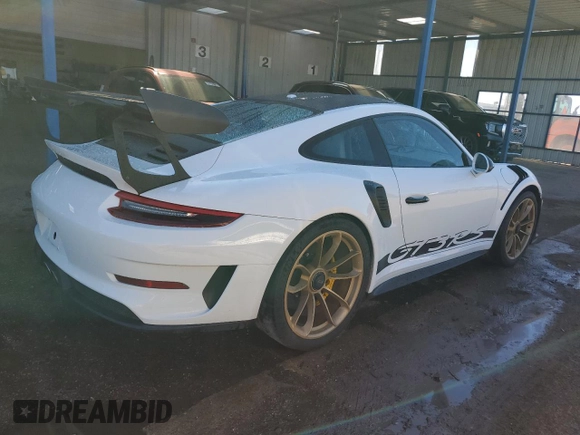 2019 Porsche 911 GT3 RS with VIN WP0AF2A92KS164501, listed as a Copart auction lot 66702654 with 48,180 mi miles and Salvage Title. Bid and sale history available at DreamBid. Image 3.