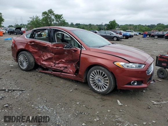 2014 Ford Fusion Titanium Hybrid with VIN 3FA6P0RU4ER387323, listed as a Copart auction lot 57107195 with Not provided miles and Salvage title. Bid and sale history available at DreamBid. Image 4.