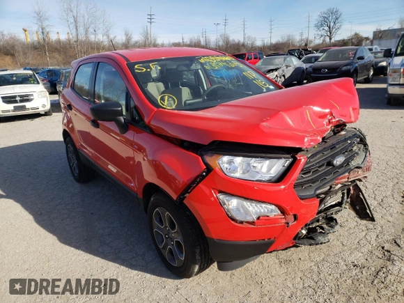 2020 Ford EcoSport S with VIN MAJ6S3FL5LC319202, listed as a Copart auction lot 42954155 with 19,971 mi miles and Non Repairable. Bid and sale history available at DreamBid. Image 1.