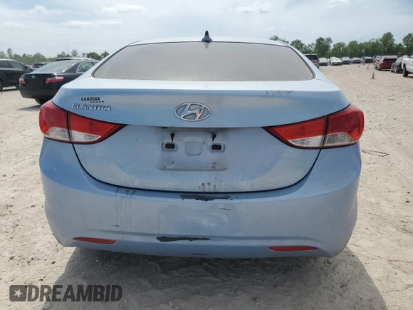 2013 Hyundai Elantra Limited with VIN KMHDH4AE3DU773485, listed as a Copart auction lot 53815265 with Not Provided miles and Salvage Title. Bid and sale history available at DreamBid. Image 6.