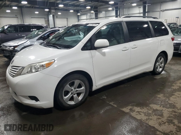 2016 Toyota Sienna LE AAS with VIN 5TDKK3DC9GS705508, listed as a Copart auction lot 43734375 with 109,350 mi miles and Salvage Title. Bid and sale history available at DreamBid. Image 1.