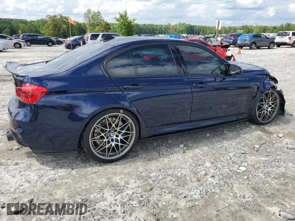 2018 BMW M3 z VIN WBS8M9C59J5J79848, wystawiony jako Copart lot #57026165 z przebiegiem Nie podano mil oraz Szkoda całkowita • Salvage title. Historia ofert i sprzedaży dostępna na DreamBid. Obrazek 3.