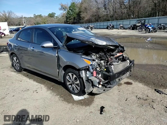 2022 Kia Rio LX with VIN 3KPA24AD4NE464172, listed as a Copart auction lot 87828245 with 63,796 mi miles and Salvage Title. Bid and sale history available at carsss.com. Image 14.