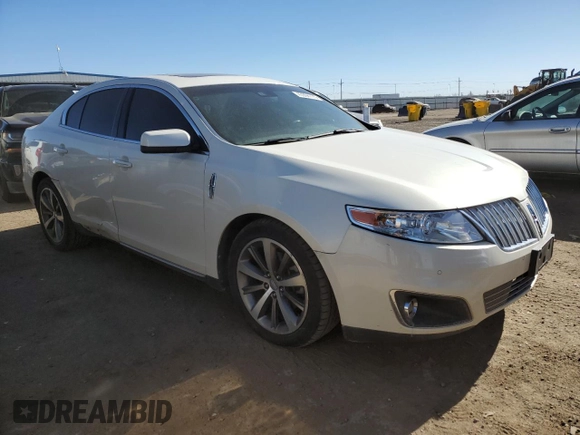 2009 Lincoln MKS with VIN 1LNHM94R59G611484, listed as a Copart auction lot 43998775 with 118,706 mi miles and Salvage Title. Bid and sale history available at DreamBid. Image 4.