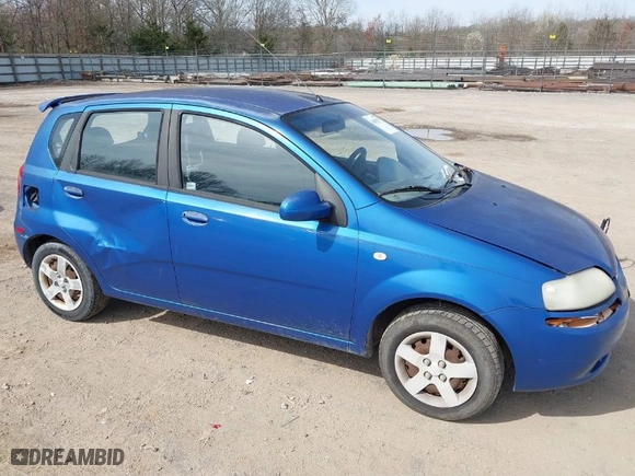 2005 Chevrolet Aveo LS with VIN KL1TD62605B410547, listed as a IAAI auction lot 41833279 with 190,861 mi miles. Bid and sale history available at carsss.com. Image 6.