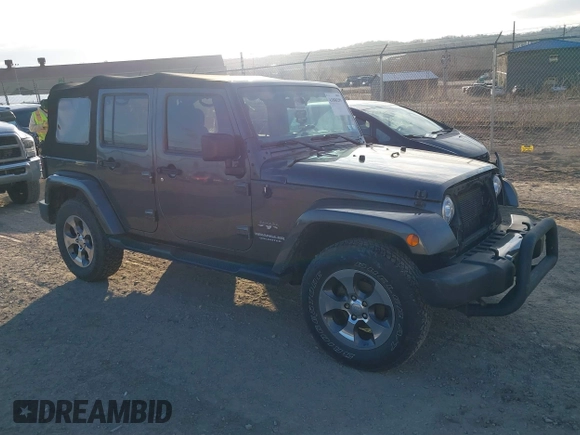 2017 Jeep Wrangler Unlimited Sahara with VIN 1C4BJWEG9HL507908, listed as a IAAI auction lot 41880209 with 99,773 mi miles. Bid and sale history available at carsss.com. Image 1.