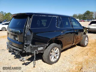 2021 Chevrolet Tahoe Premier with VIN 1GNSKSKD7MR269488, listed as a Copart auction lot 46698135 with 79,909 mi miles and Salvage Title. Bid and sale history available at carsss.com. Image 3.