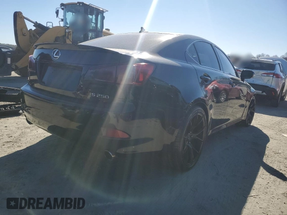 2012 Lexus IS 250 with VIN JTHBF5C21C5168141, listed as a Copart auction lot 41750355 with 228,932 mi miles and Salvage Title. Bid and sale history available at DreamBid. Image 3.