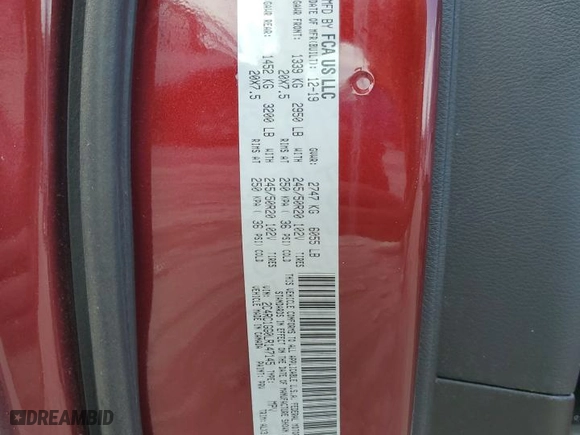 2020 Chrysler Pacifica Limited with VIN 2C4RC1GG0LR147145, listed as a Copart auction lot 49053105 with 90,083 mi miles and Salvage Title. Bid and sale history available at carsss.com. Image 13.