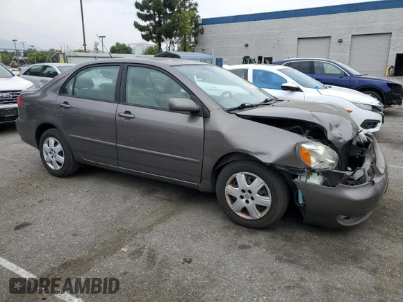 2005 Toyota Corolla CE with VIN 1NXBR32EX5Z403620, listed as a Copart auction lot 58641705 with 38,270 mi miles and Salvage title. Bid and sale history available at DreamBid. Image 4.