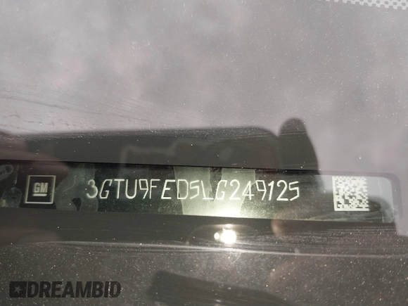 2020 GMC Sierra 1500 Denali with VIN 3GTU9FED5LG249125, listed as a IAAI auction lot 41839861 with 99,826 mi miles and . Bid and sale history available at DreamBid. Image 9.