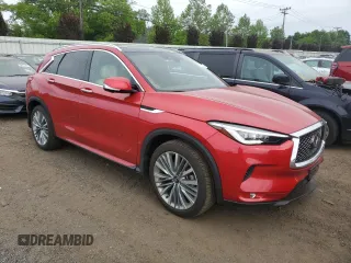 2023 Infiniti QX50 Autograph with VIN 3PCAJ5DB6PF103025, listed as a Copart auction lot 58462355 with 9,100 mi miles and Salvage title. Bid and sale history available at DreamBid. Image 4.
