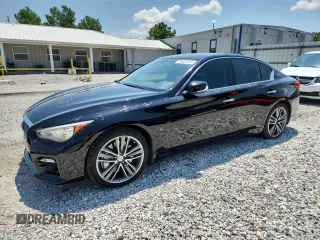 2015 Infiniti Q50 Premium z VIN JN1BV7AR7FM392527, wystawiony jako Copart lot #60489105 z przebiegiem 189 759 mil mil oraz Szkoda całkowita • Salvage title. Historia ofert i sprzedaży dostępna na DreamBid. Obrazek 1.
