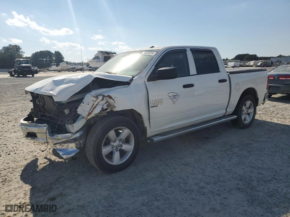 2021 Ram 1500 Classic Tradesman with VIN 3C6RR7KG5MG570097, listed as a Copart auction lot 75824324 with 58,989 mi miles and Salvage Title. Bid and sale history available at carsss.com. Image 1.