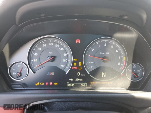 2016 BMW M4 with VIN WBS3R9C59GK337983, listed as a Copart auction lot 40714144 with 38,933 mi miles. Bid and sale history available at carsss.com. Image 9.