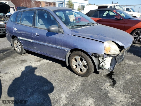 2004 Kia Rio with VIN KNADC165046190965, listed as a Copart auction lot 81459144 with 60,504 mi miles and Salvage Title. Bid and sale history available at carsss.com. Image 4.