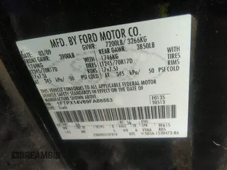 2009 Ford F-150 XL with VIN 1FTPX14V69FA88553, listed as a IAAI auction lot 39347113 with Not provided miles and . Bid and sale history available at DreamBid. Image 9.